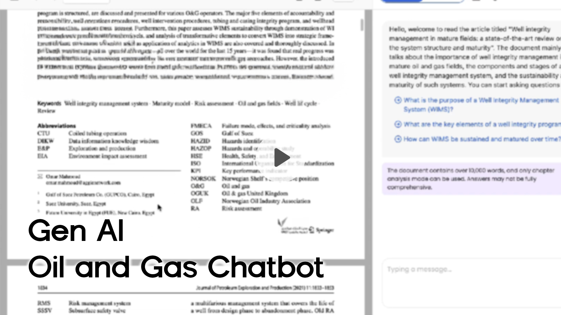 Gen AI Oil and Gas Chatbot | Soothsayer Analytics